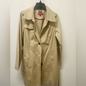 Merona Tan Trench Coat - Size L